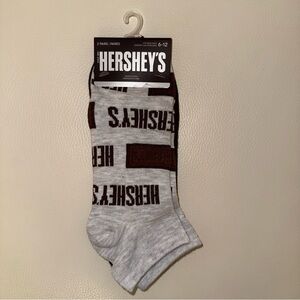 HERSHEY'S Women's Gray & Brown Logo Ankle Socks